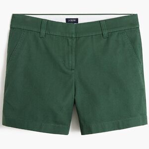 J. Crew Factory 5" classic chino short in green NWOT size 12